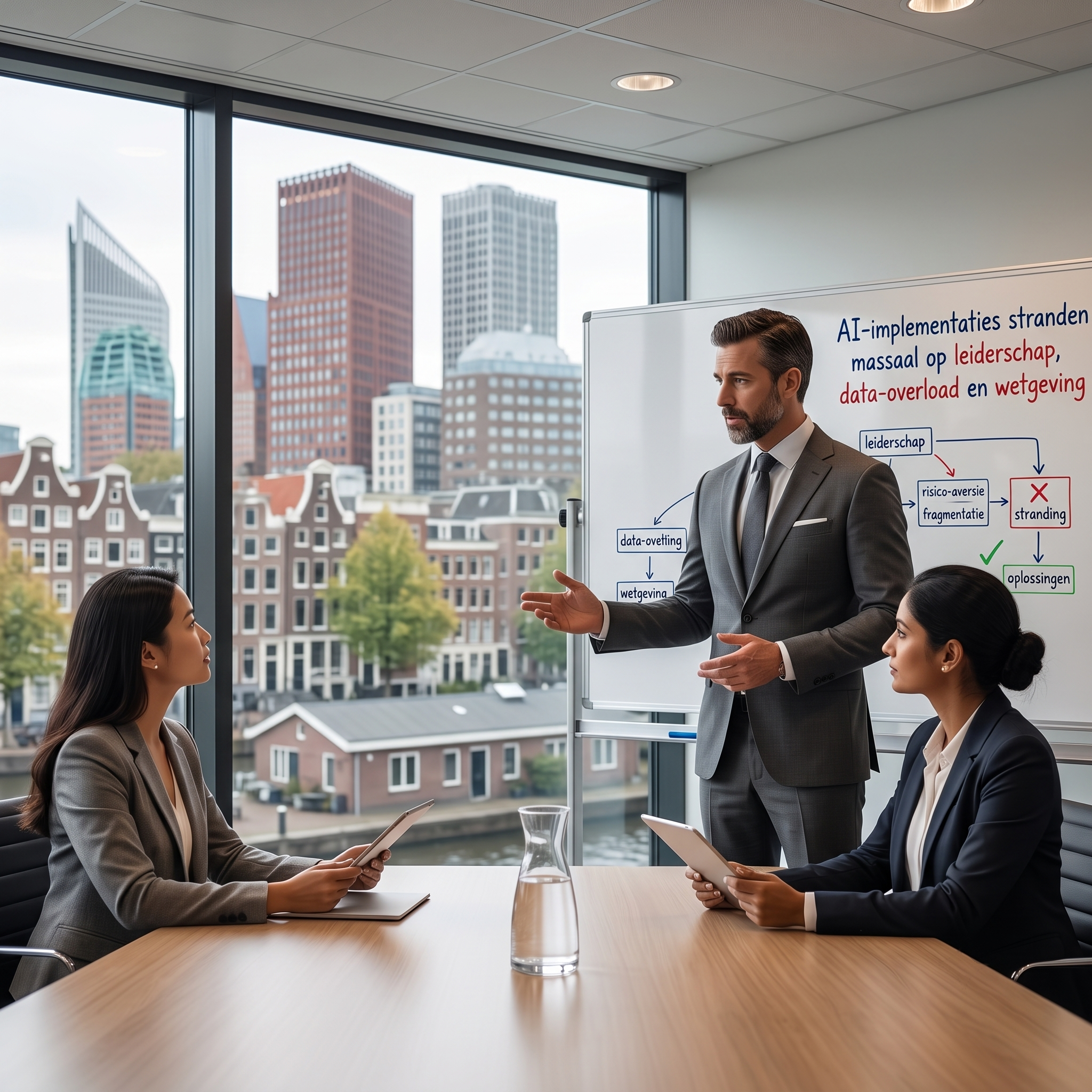 AI-implementaties stranden massaal op leiderschap, data-overload en wetgeving